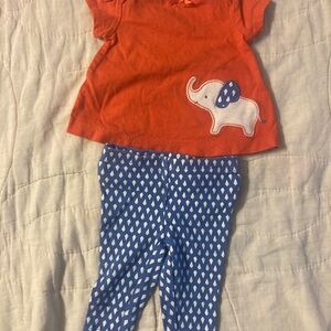 10/$20 Christmas sale! Child of Mine Orange and Blue Elephant Set